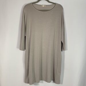 Wilfred Free Light Grey Quarter Sleeve Mini Dress